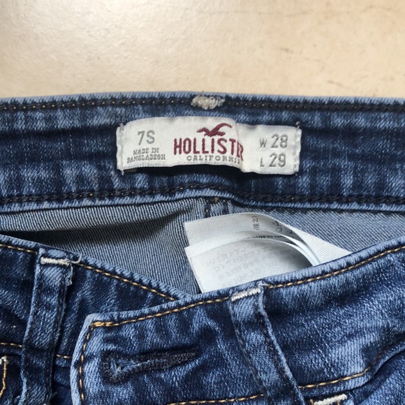 HOLLISTER HIGH RISE SKINNY DARK BLUE (7S W28 L29) - Picture 2 of 4